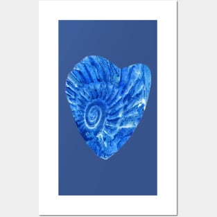 Blue Fossil Posters and Art